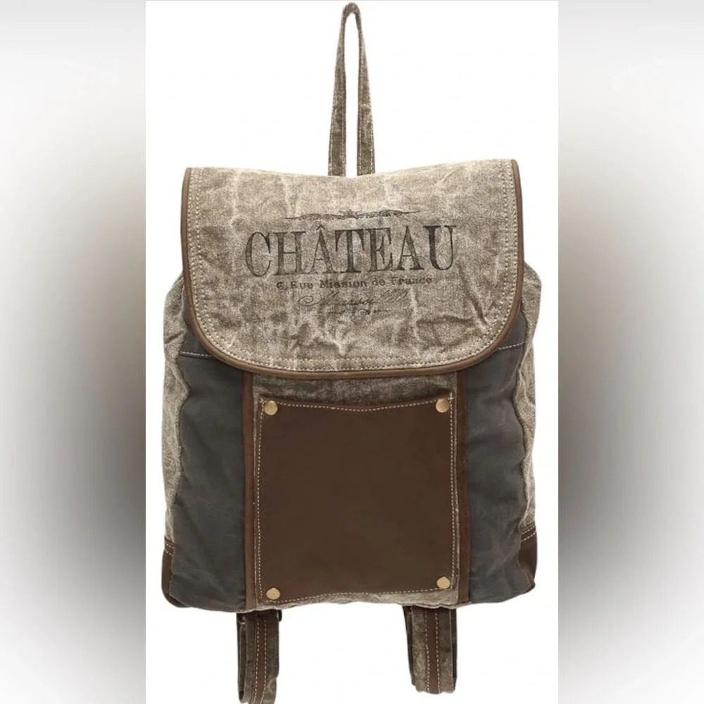 Myra Bag Rustic Brown and Gray Backpack